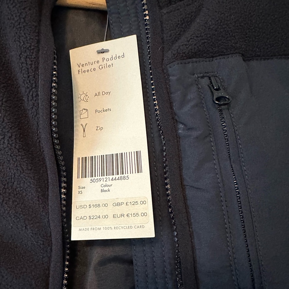 Sweaty Betty vest size XS black